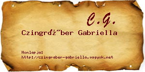 Czingráber Gabriella névjegykártya
