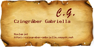 Czingráber Gabriella névjegykártya